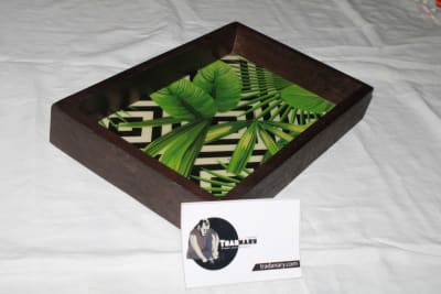Painted Wooden Tray thumbnail 1