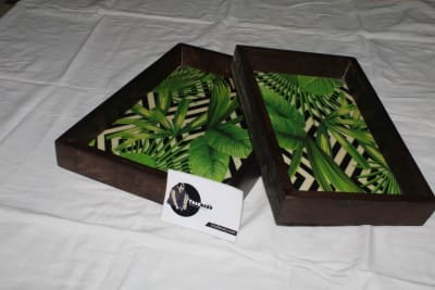 Painted Wooden Tray thumbnail 3