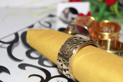 Brass Napkin Ring In Round Shape thumbnail 3