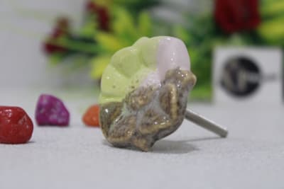 Ceramic Three Color Flower Knob thumbnail 1