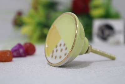 Ceramic Golden Printed Dot Knob thumbnail 1