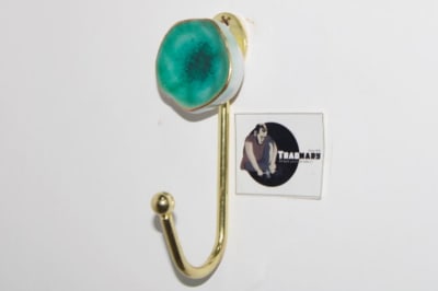 turquoise Color Ceramic Wall Hook thumbnail 2