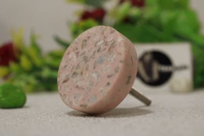 Marble Mixed Pink Resin Knob, thumbnail 1