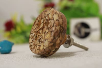 Marble Mixed Brown Resin Knob, thumbnail 1