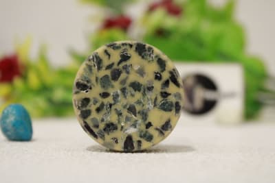 Marble Mixed Cream Color Resin Knob, thumbnail 2