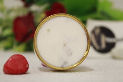 White Resin Knob With Molded Brass thumbnail 2