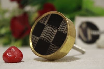 Rexine Knob With Molded Brass thumbnail 1