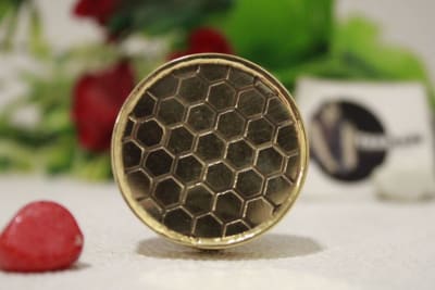 Brass Knob In Hexagon Design thumbnail 2