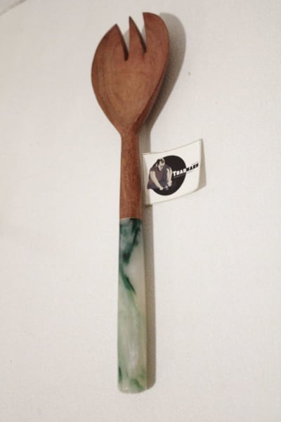 Wooden spoon With Resin Handle thumbnail 2