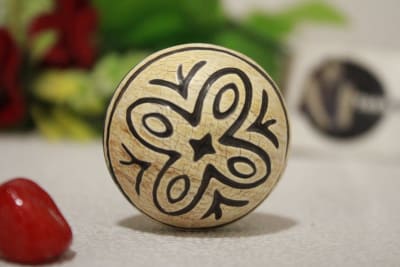 Horn Knob In Flower Pattern Design thumbnail 2