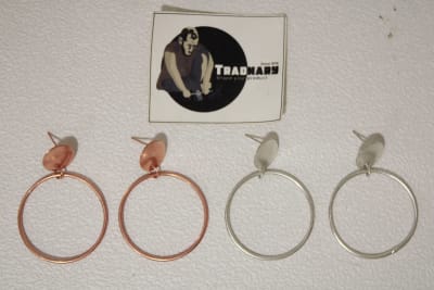 Circle Shape Copper Earrings thumbnail 5