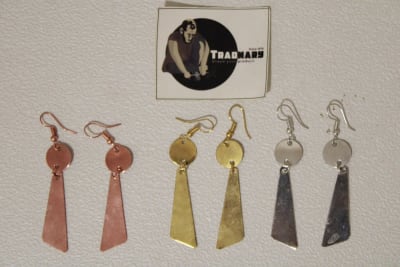 Silver Coated Earrings In Triangle Shape thumbnail 5