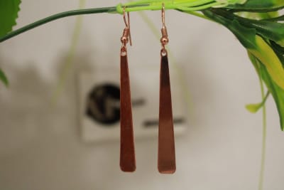 Geometric Copper Earrings thumbnail 2