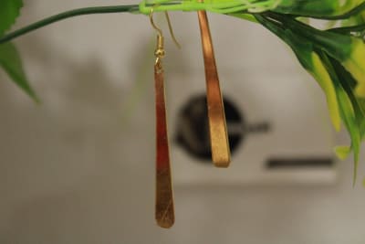 Geometric Brass Earrings thumbnail 2