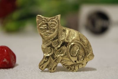 Brass Knob In Cat Shape thumbnail 1