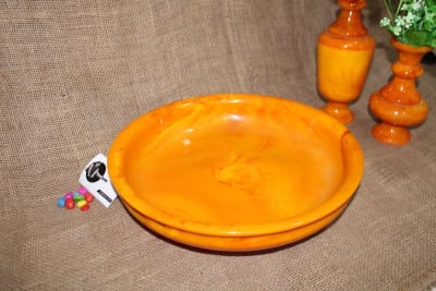 Yellow Resin Bowl In Extra Big Size thumbnail 1