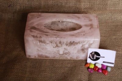 White Resin Napkin Box thumbnail 5