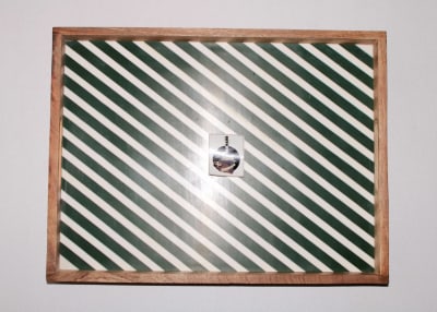 White & Green Strips Resin Tray thumbnail 3