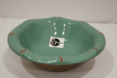 Wooden Serving Bowl in Turquoise Color thumbnail 2