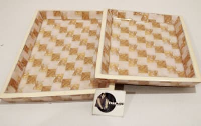 Enamel Painted Serving Tray thumbnail 1