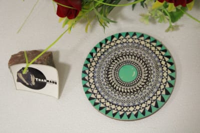 Round Coaster In Printed  Drafting with Enamel Paint thumbnail 1