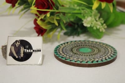 Round Coaster In Printed  Drafting with Enamel Paint thumbnail 3