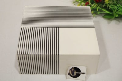 Resin Box With 1/4 Part white & 3 Parts Lining Design thumbnail 1