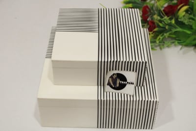 Resin Box With 1/4 Part white & 3 Parts Lining Design thumbnail 4