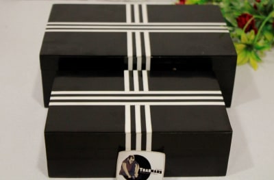 Black Resin Box In White Line Design thumbnail 4