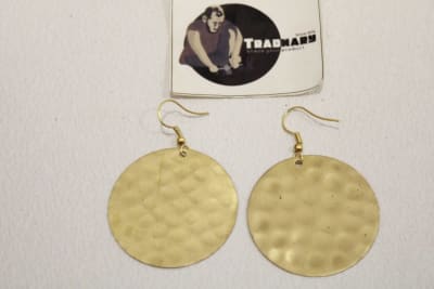 Brass Earrings In Circle Design thumbnail 2