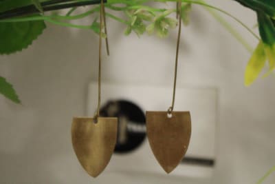 Brass Earrings In Long Pipe Design thumbnail 2