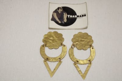 Brass Earrings In Crescent Shape thumbnail 3