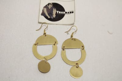 Brass Earrings In Half Oval & Semicircle Shape thumbnail 4