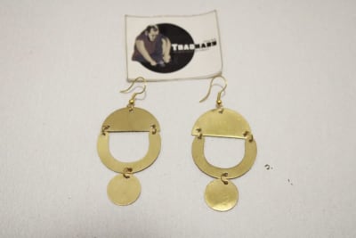 Brass Earrings In Half Oval & Semicircle Shape thumbnail 5