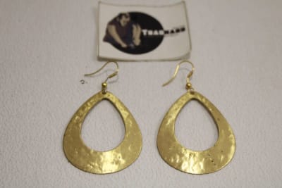 Brass Earrings In Oval Shape thumbnail 2