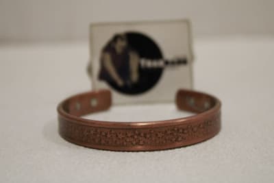 Copper Cuff In Etched Star Design thumbnail 1