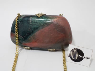 RESIN 7BRASS CLUTCH HANDBAG thumbnail 4