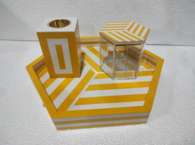 Resin Inlay Incense Burner In Hexagon Shape thumbnail 5