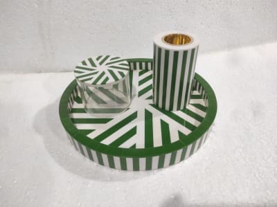 Round Arabian Incense Burner Tray Set thumbnail 2