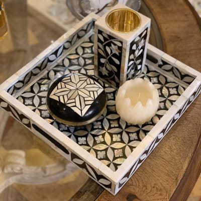 MOP Inlay Tray, Bakhoor Burner And Box thumbnail 2