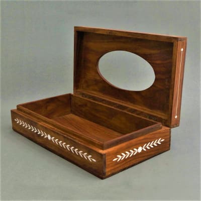 Mother of pearl Inlay Wooden Tissue Box thumbnail 3