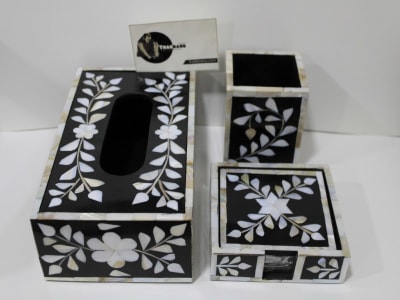 Luxury Mother Of Pearl Inlay Tissue Box thumbnail 5