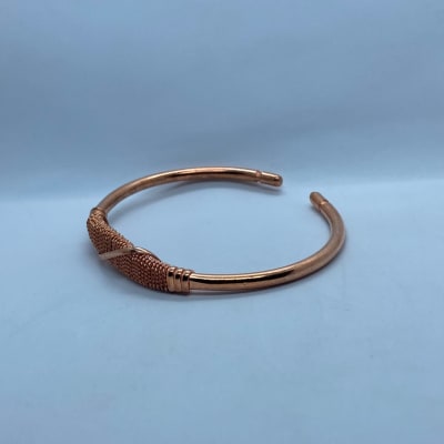 Rose Gold Copper Cuff With Twisted Design thumbnail 2