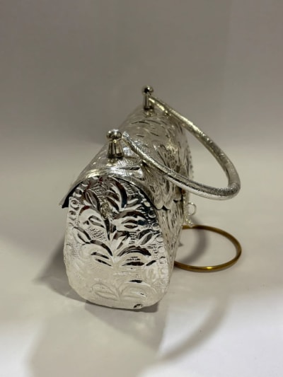 Silver Handle Brass Clutch thumbnail 2