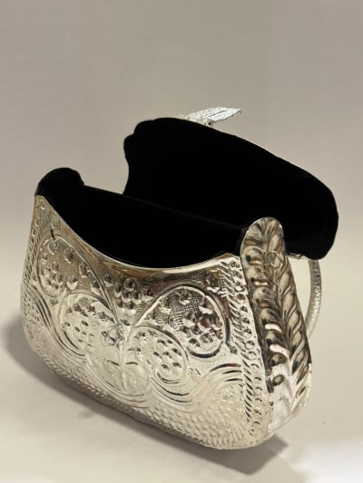 Silver Brass Clutch thumbnail 3