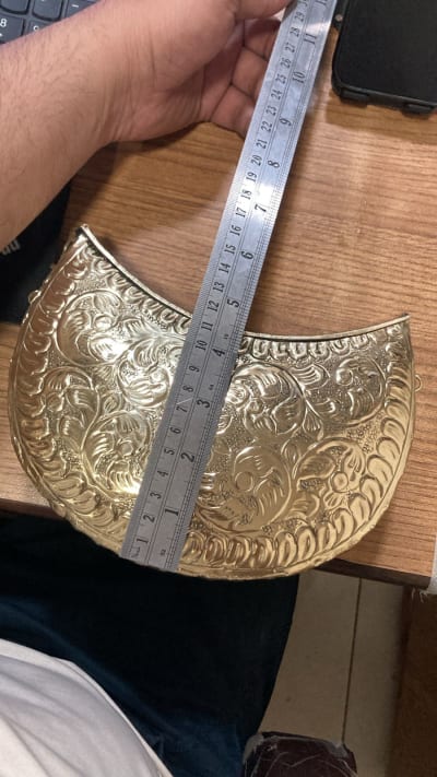 Moon Shaped Brass Clutch thumbnail 3