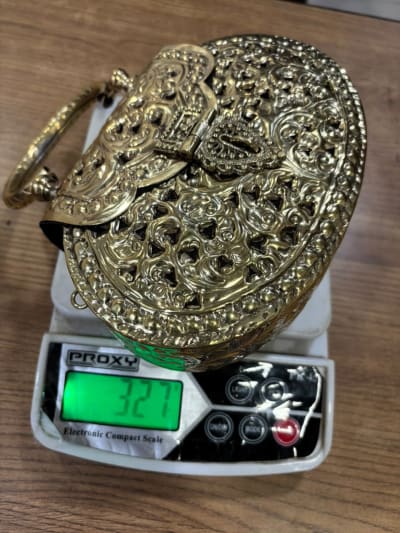 Golden Brass Handle Clutch thumbnail 3