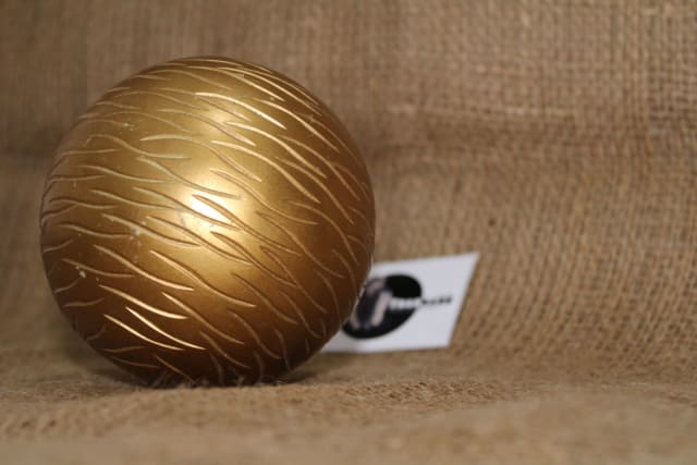 Handmade Golden Resin Carving Ball in Resin manufactured in India