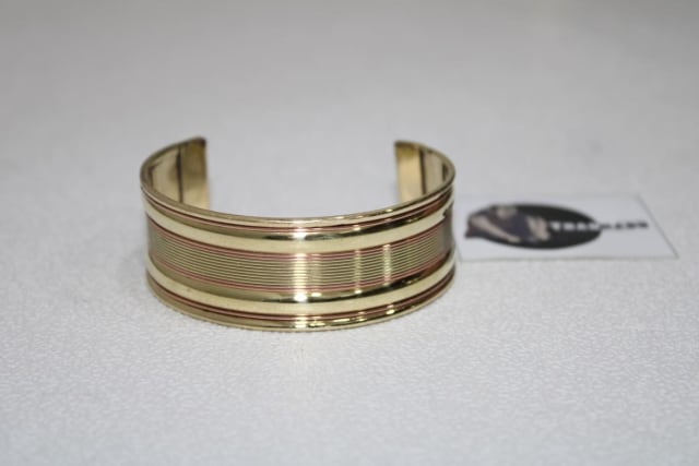 Handmade Six Thin Copper Wire Design Brass Cuff in Brass manufactured in India