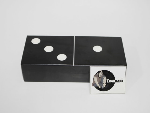 Handmade Black Resin Box In Domino Design in Resin & MDF manufactured in India